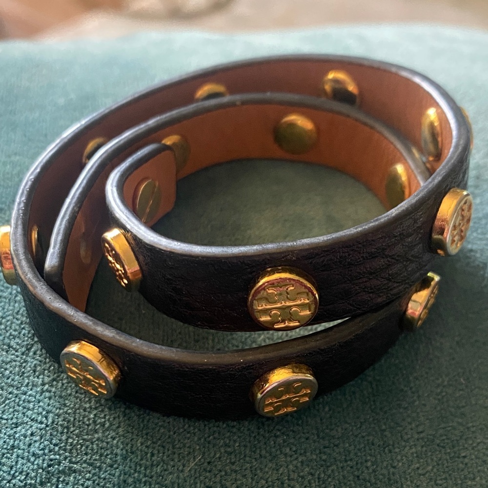 Tory Burch Black Belt with Gold Accents